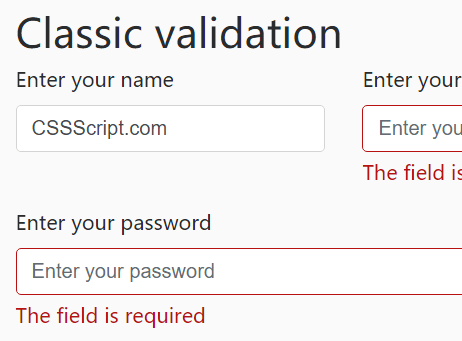 Validador de formularios HTML5 personalizado en Vanilla JavaScript-simplemente valide